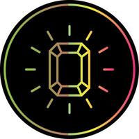 Gem Line Gradient Due Color Icon Design vector