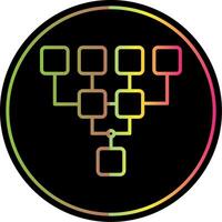 Structure Line Gradient Due Color Icon Design vector