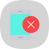 Smartphone Flat Curve Icon Design vector
