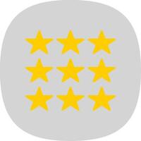 Stars Flat Curve Icon Design vector