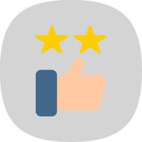 Rating Flat Curve Icon Design vector