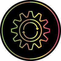 Repeat Line Gradient Due Color Icon Design vector