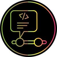 Programming Line Gradient Due Color Icon Design vector