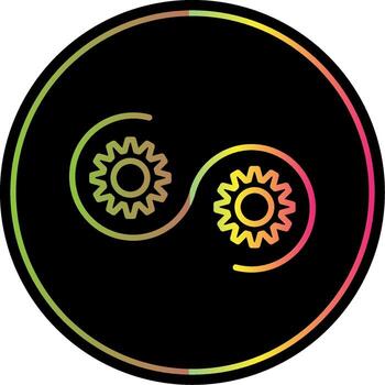 Devops Line Gradient Due Color Icon Design vector