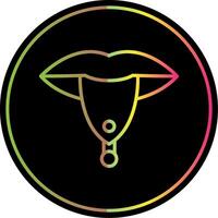Piercing Line Gradient Due Color Icon Design vector