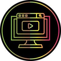 Lesson Line Gradient Due Color Icon Design vector