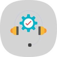 Technical Support Flat Curve Icon Design vector