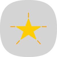 Star Flat Curve Icon Design vector
