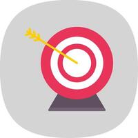 Target Flat Curve Icon Design vector