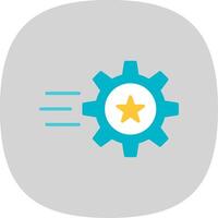 Cogwheel Flat Curve Icon Design vector