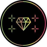 Diamond Line Gradient Due Color Icon Design vector