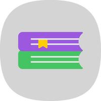 libros plano curva icono diseño vector