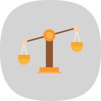 Balance Scale Flat Curve Icon Design vector