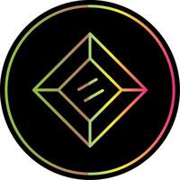 Gem Line Gradient Due Color Icon Design vector