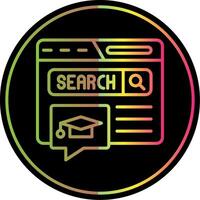 Education Forum Line Gradient Due Color Icon Design vector