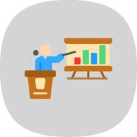 Presentation Flat Curve Icon Design vector