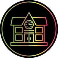 School Line Gradient Due Color Icon Design vector