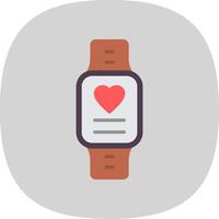 reloj plano curva icono diseño vector