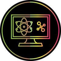 Computer Science Line Gradient Due Color Icon Design vector