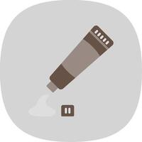 Tooth Paste Flat Curve Icon Design vector