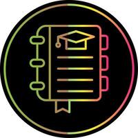 Book Line Gradient Due Color Icon Design vector
