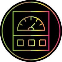 Ammeter Line Gradient Due Color Icon Design vector