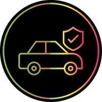 Car Insurance Line Gradient Due Color Icon Design vector