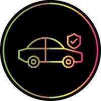 Car Insurance Line Gradient Due Color Icon Design vector