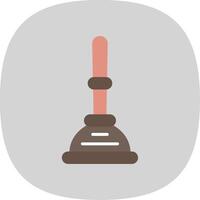 Plunger Flat Curve Icon Design vector