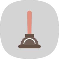 Plunger Flat Curve Icon Design vector