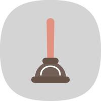 Plunger Flat Curve Icon Design vector