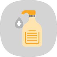 Liquid Soap Flat Curve Icon Design vector