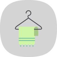 Towel Flat Curve Icon Design vector