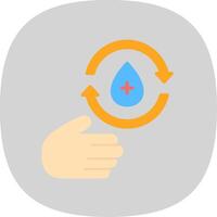 Hand Wash Flat Curve Icon Design vector