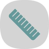 Comb Flat Curve Icon Design vector