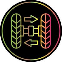 Wheel Alignment Line Gradient Due Color Icon Design vector