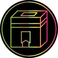 Kaaba Line Gradient Due Color Icon Design vector