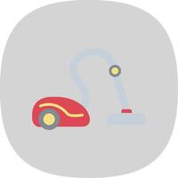 Vacuum Cleaner Flat Curve Icon Design vector