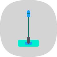 Mop Flat Curve Icon Design vector