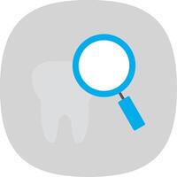 Tooth Flat Curve Icon Design vector