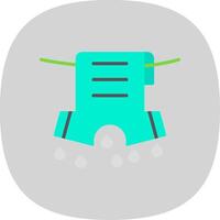 Laundry Flat Curve Icon Design vector