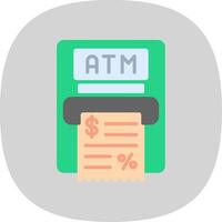 Atm Machine Flat Curve Icon Design vector