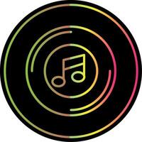 Music Line Gradient Due Color Icon Design vector