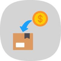 Fundraising Flat Curve Icon Design vector