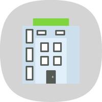 Property Flat Curve Icon Design vector