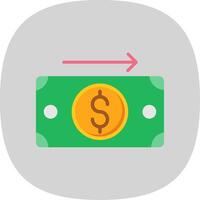 Send Money Flat Curve Icon Design vector