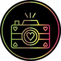 Photo Camera Line Gradient Due Color Icon Design vector