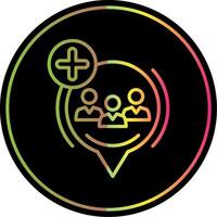 Follower Line Gradient Due Color Icon Design vector