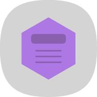 Hexagon Flat Curve Icon Design vector