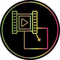 Footage Line Gradient Due Color Icon Design vector